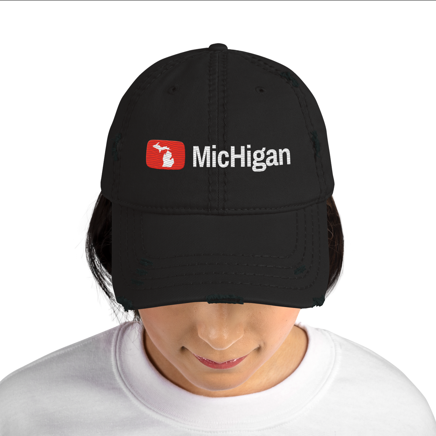 'Michigan' Distressed Dad Hat | Video Sharing Parody