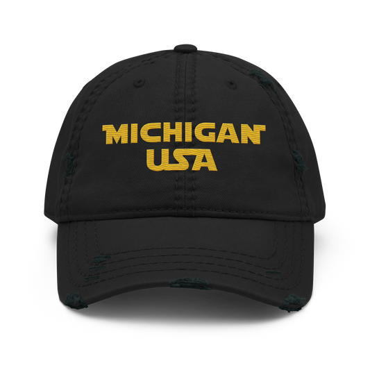 'Michigan USA' Distressed Dad Hat | Epic Sci-Fi Parody