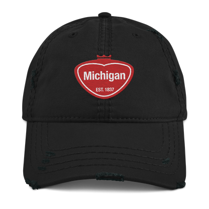 'Michigan EST. 1837' Distressed Dad Hat | Local Sodapop Parody