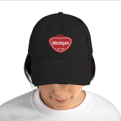 'Michigan EST. 1837' Distressed Dad Hat | Local Sodapop Parody