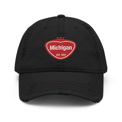 'Michigan EST. 1837' Distressed Dad Hat | Local Sodapop Parody