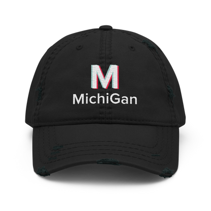 'Michigan' Distressed Dad Hat | Social Media Parody