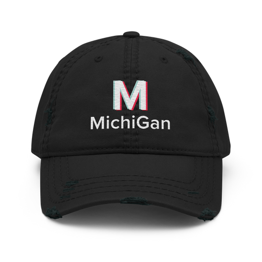 'Michigan' Distressed Dad Hat | Social Media Parody