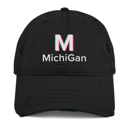 'Michigan' Distressed Dad Hat | Social Media Parody