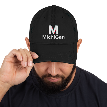 'Michigan' Distressed Dad Hat | Social Media Parody