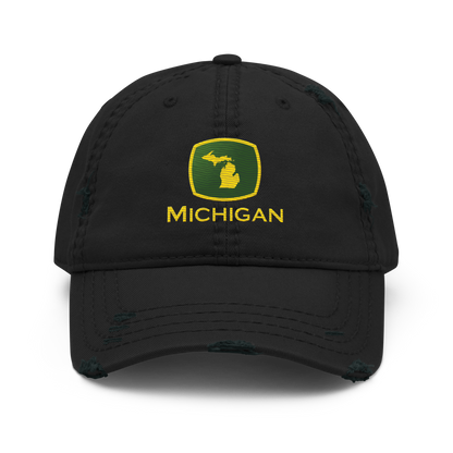 'Michigan' Distressed Dad Hat | Tractor Parody