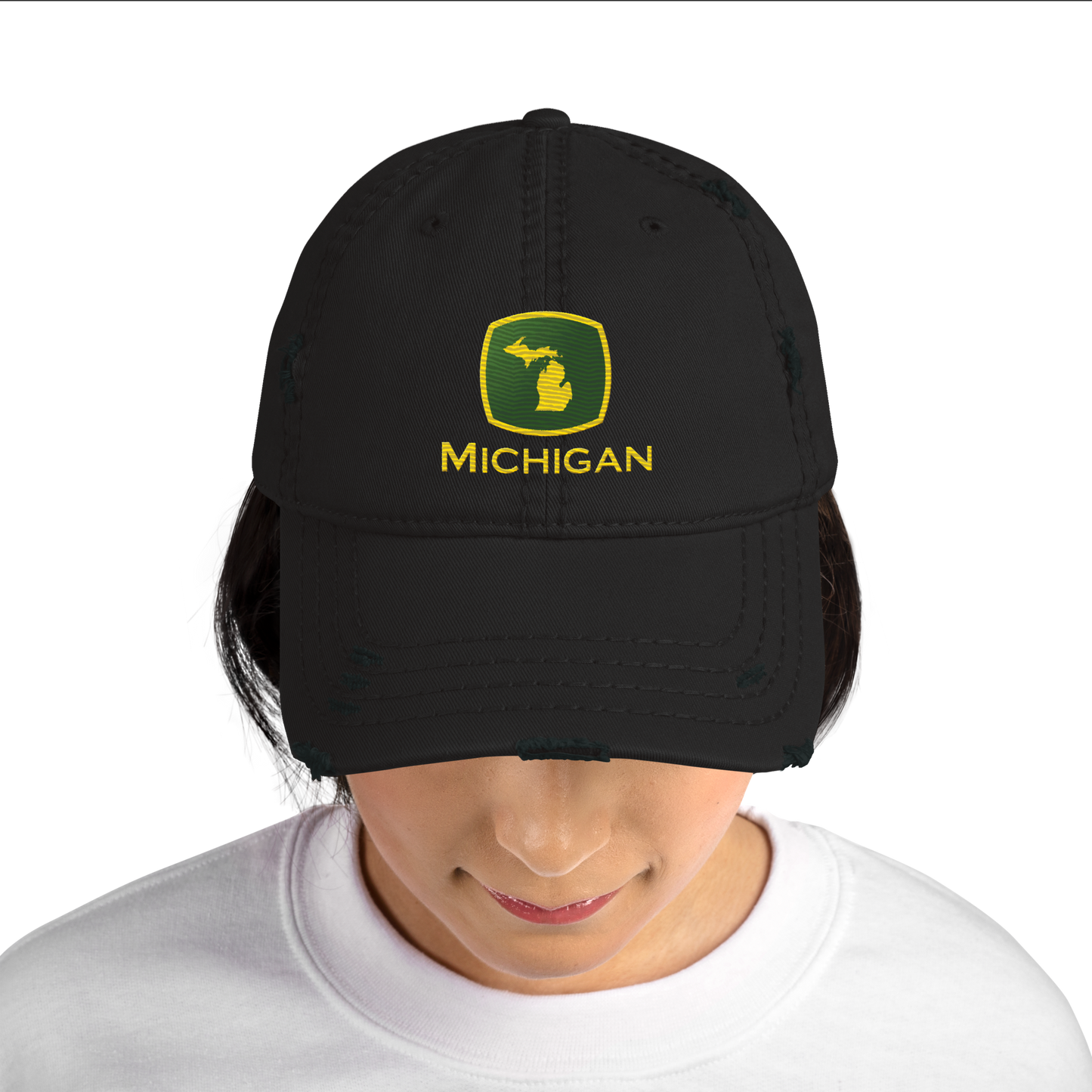 'Michigan' Distressed Dad Hat | Tractor Parody