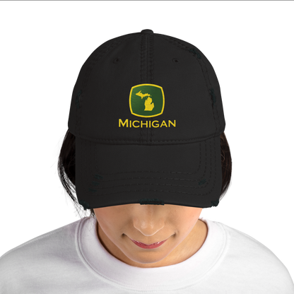 'Michigan' Distressed Dad Hat | Tractor Parody