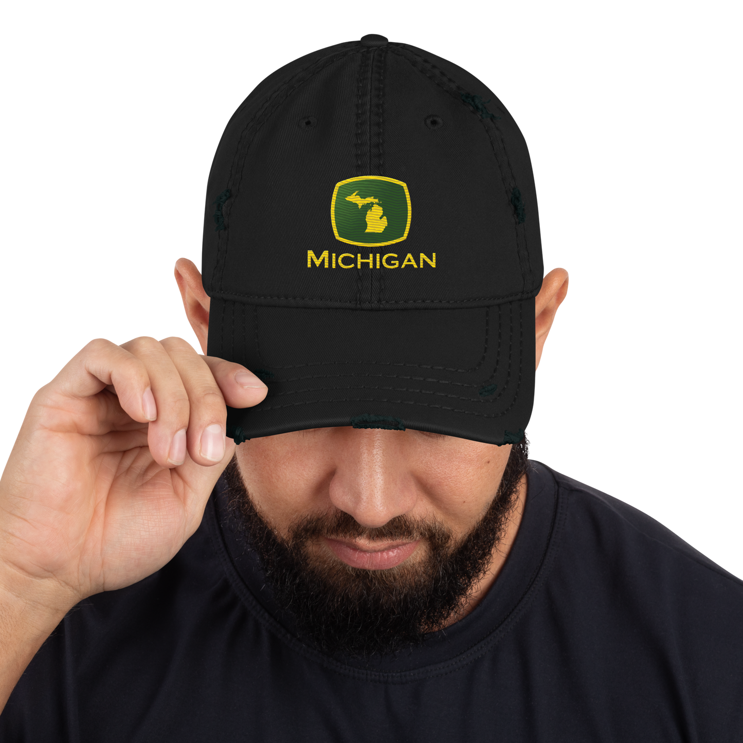 'Michigan' Distressed Dad Hat | Tractor Parody