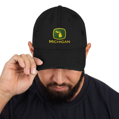 'Michigan' Distressed Dad Hat | Tractor Parody