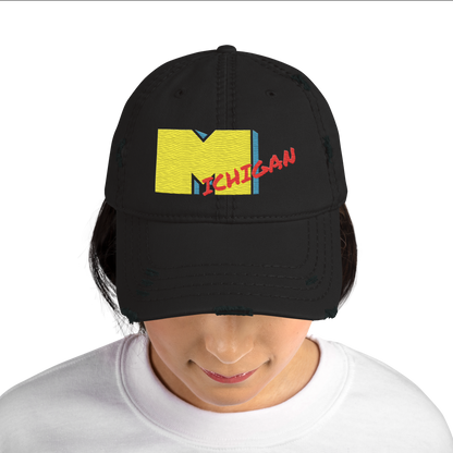 'Michigan' Distressed Dad Hat | Music Television Parody