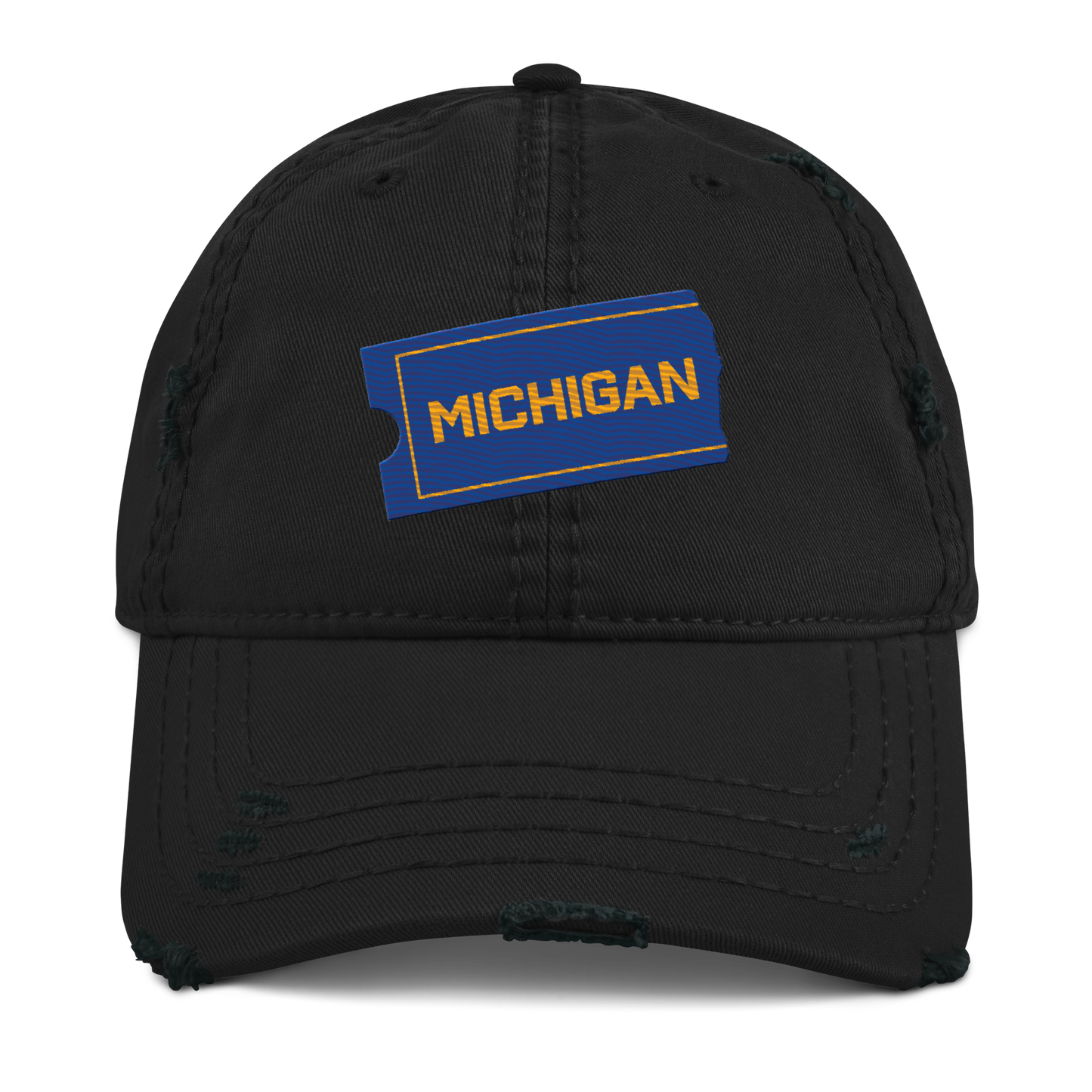 'Michigan' Distressed Dad Hat | Video Rental Parody