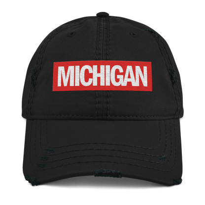 'Michigan' Distressed Dad Hat | Superhero Factory Parody