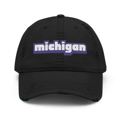 'Michigan' Distressed Dad Hat | Livestreaming Parody