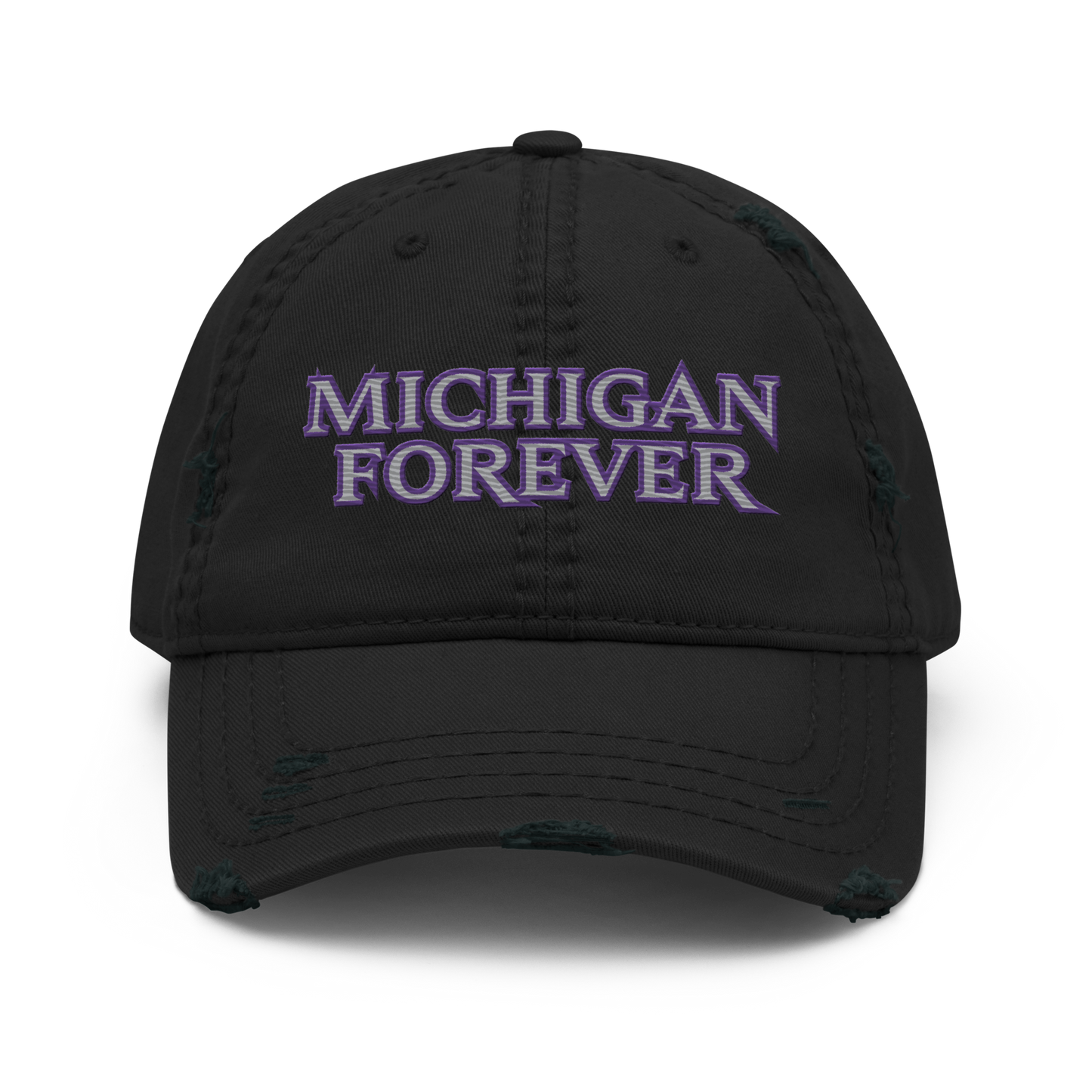 'Michigan Forever' Distressed Dad Hat | African Cat Parody