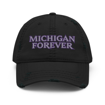 'Michigan Forever' Distressed Dad Hat | African Cat Parody