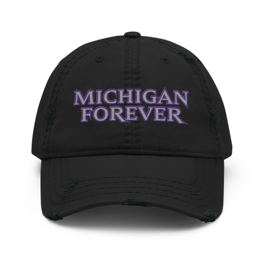 'Michigan Forever' Distressed Dad Hat | African Cat Parody