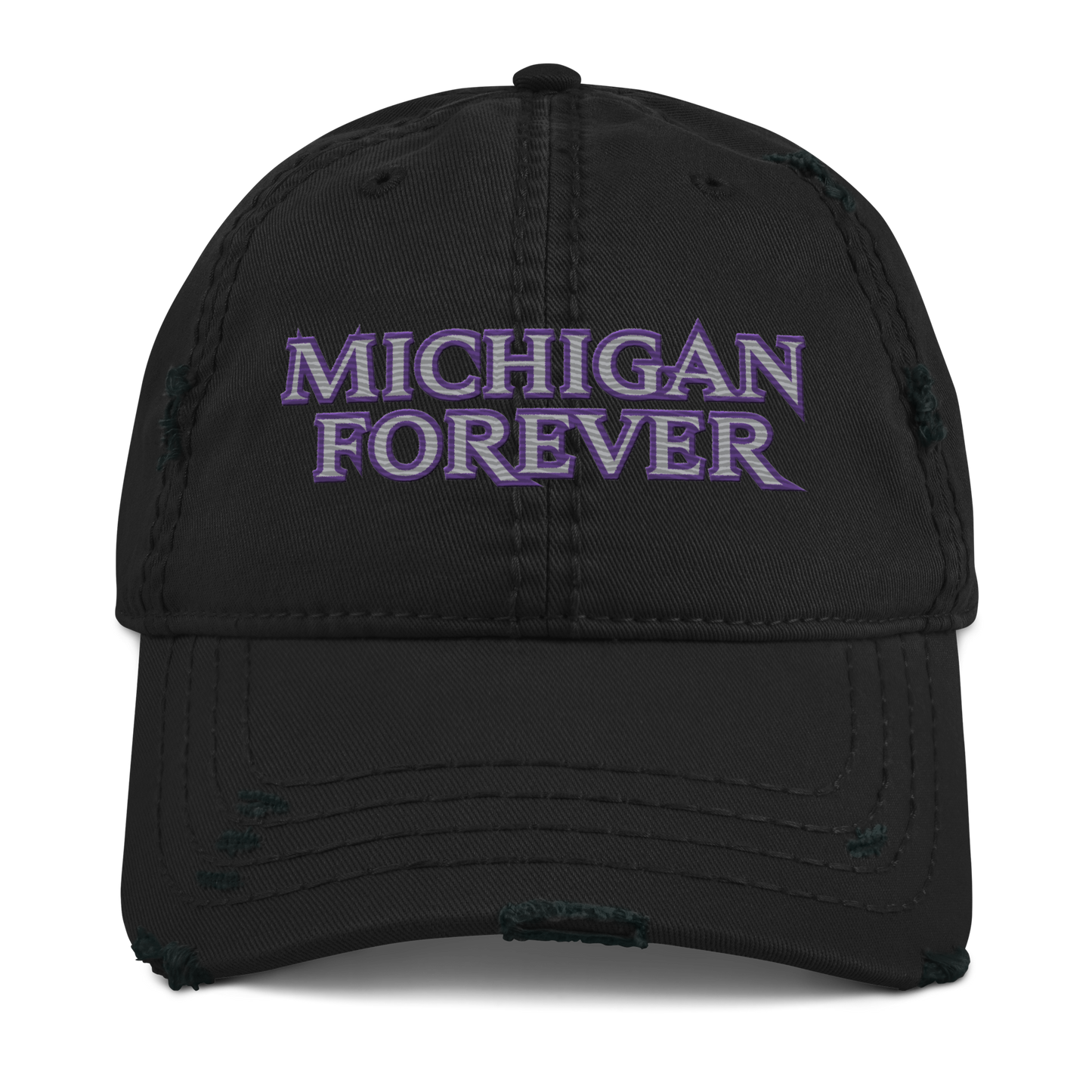 'Michigan Forever' Distressed Dad Hat | African Cat Parody