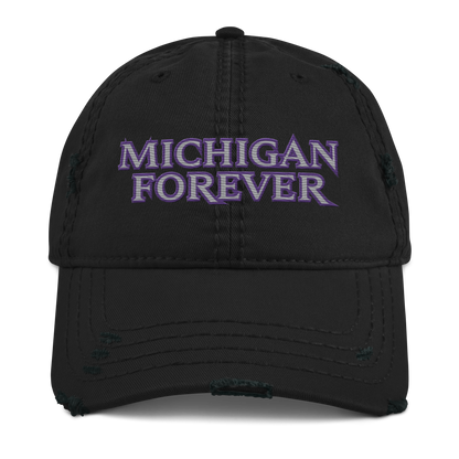 'Michigan Forever' Distressed Dad Hat | African Cat Parody