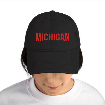 'Michigan' Distressed Dad Hat | Streaming Parody