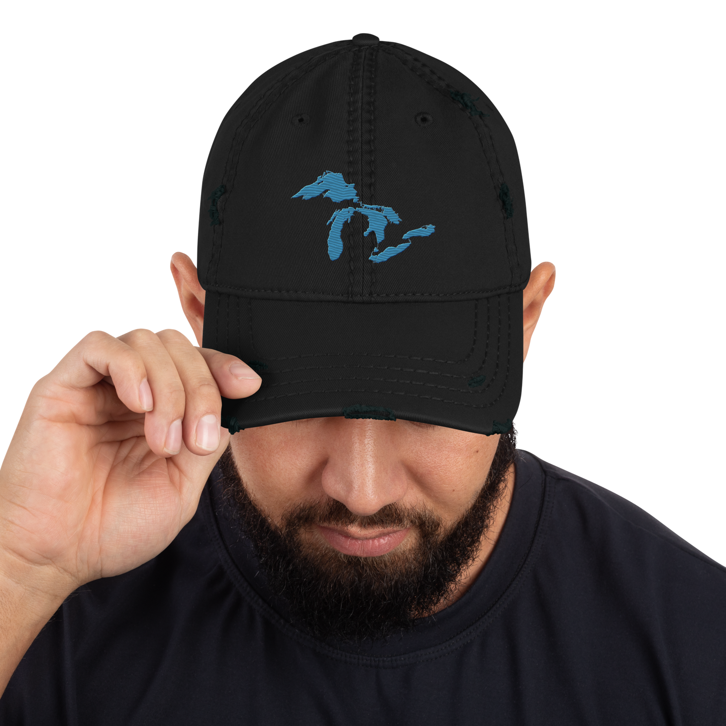 Great Lakes Distressed Dad Hat | Traverse Blue