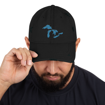 Great Lakes Distressed Dad Hat | Traverse Blue