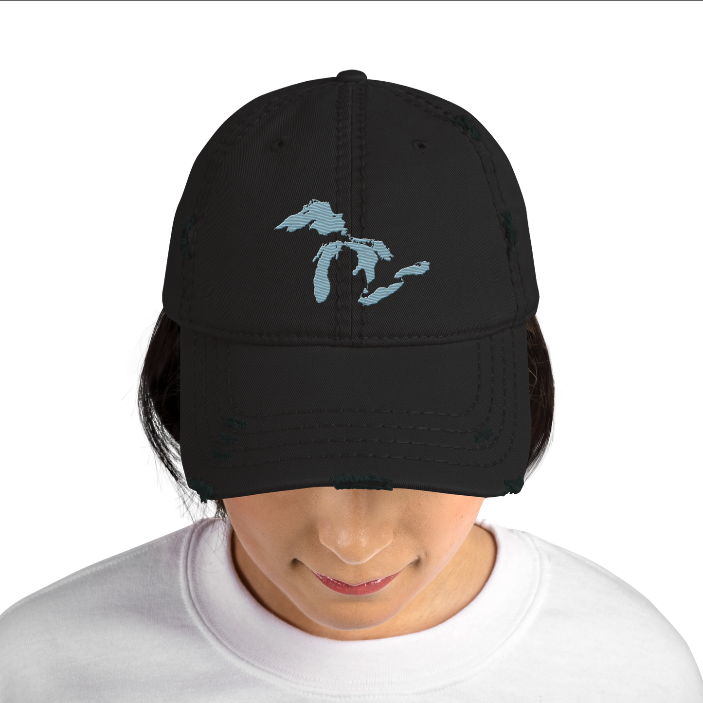 Great Lakes Distressed Dad Hat | Opal Blue