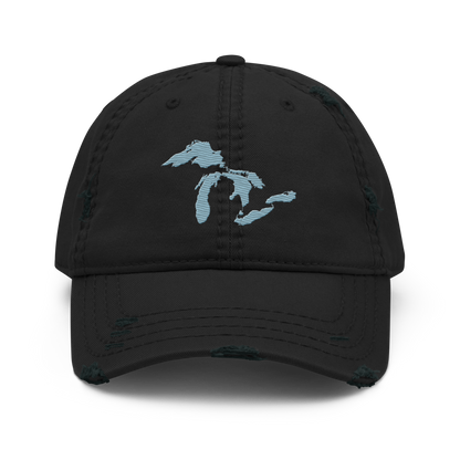 Great Lakes Distressed Dad Hat | Opal Blue