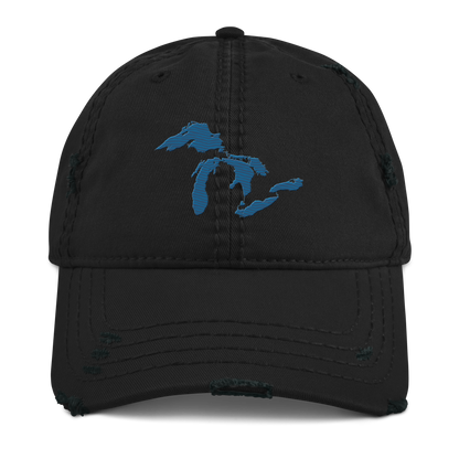 Great Lakes Distressed Dad Hat | Blueberry