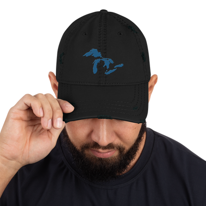 Great Lakes Distressed Dad Hat | Blueberry