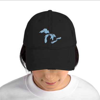 Great Lakes Distressed Dad Hat | Romulus Blue