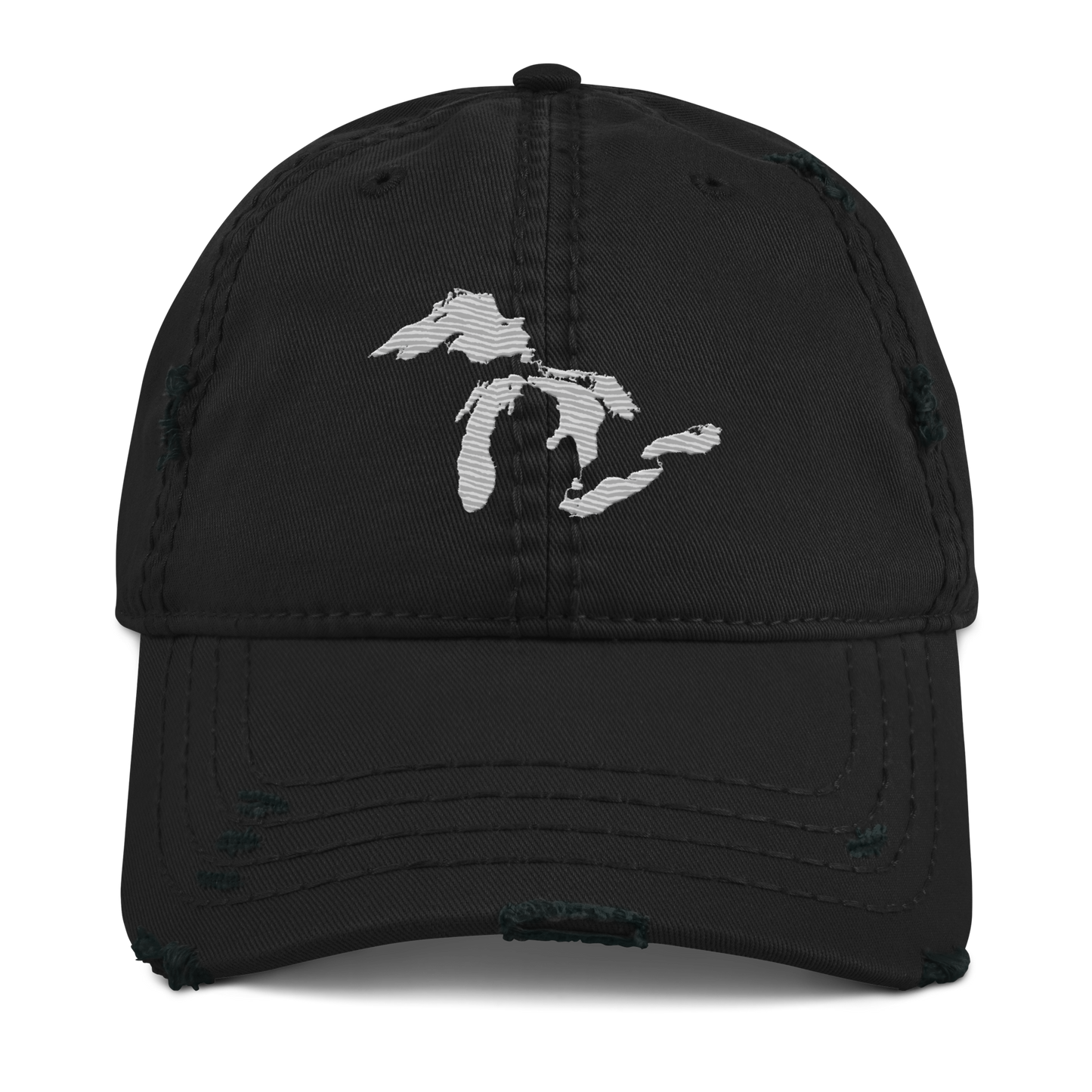 Great Lakes Distressed Dad Hat | Platinum