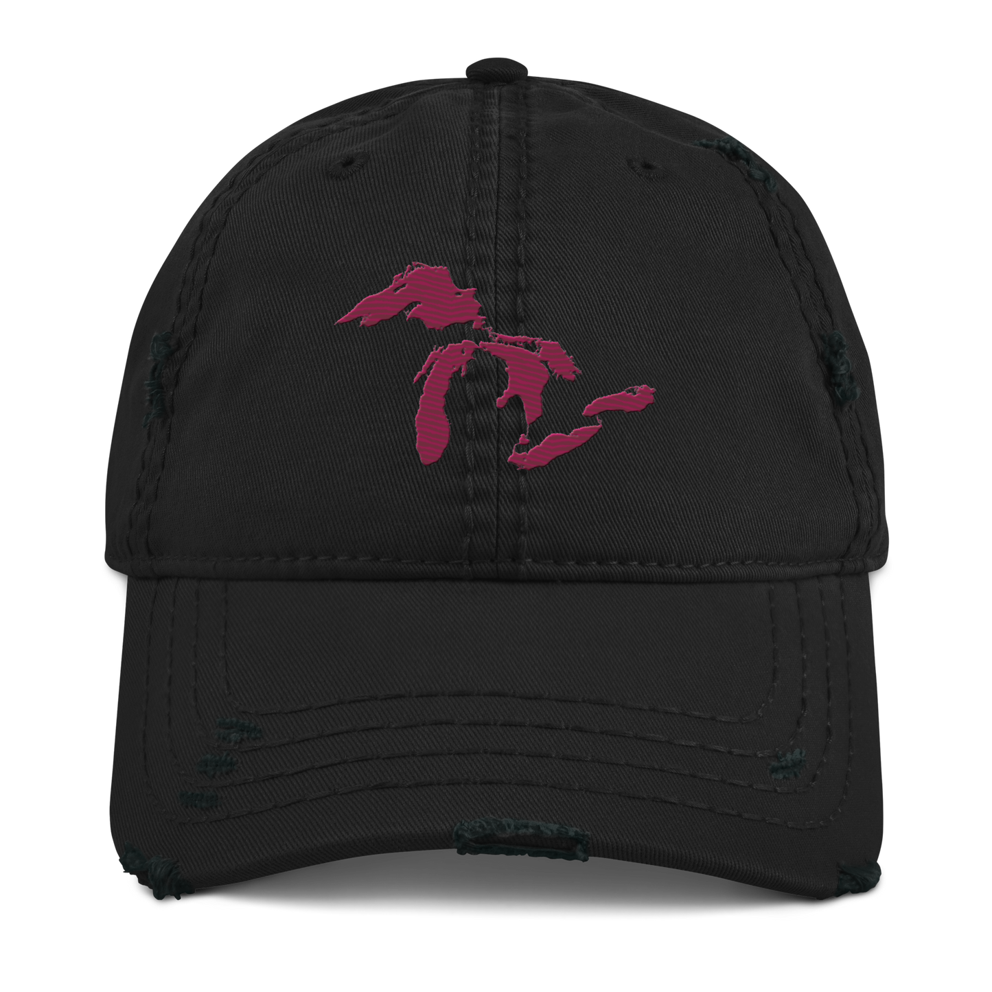 Great Lakes Distressed Dad Hat | Ruby Red