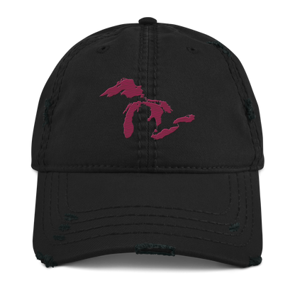 Great Lakes Distressed Dad Hat | Ruby Red