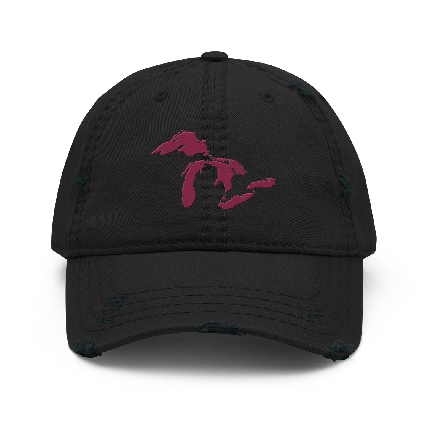 Great Lakes Distressed Dad Hat | Ruby Red