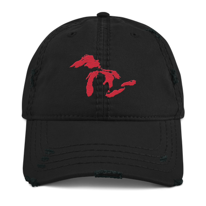 Great Lakes Distressed Dad Hat | Lighthouse Red