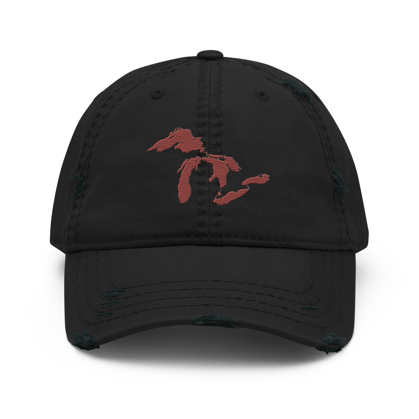 Great Lakes Distressed Dad Hat | Ore Dock Red