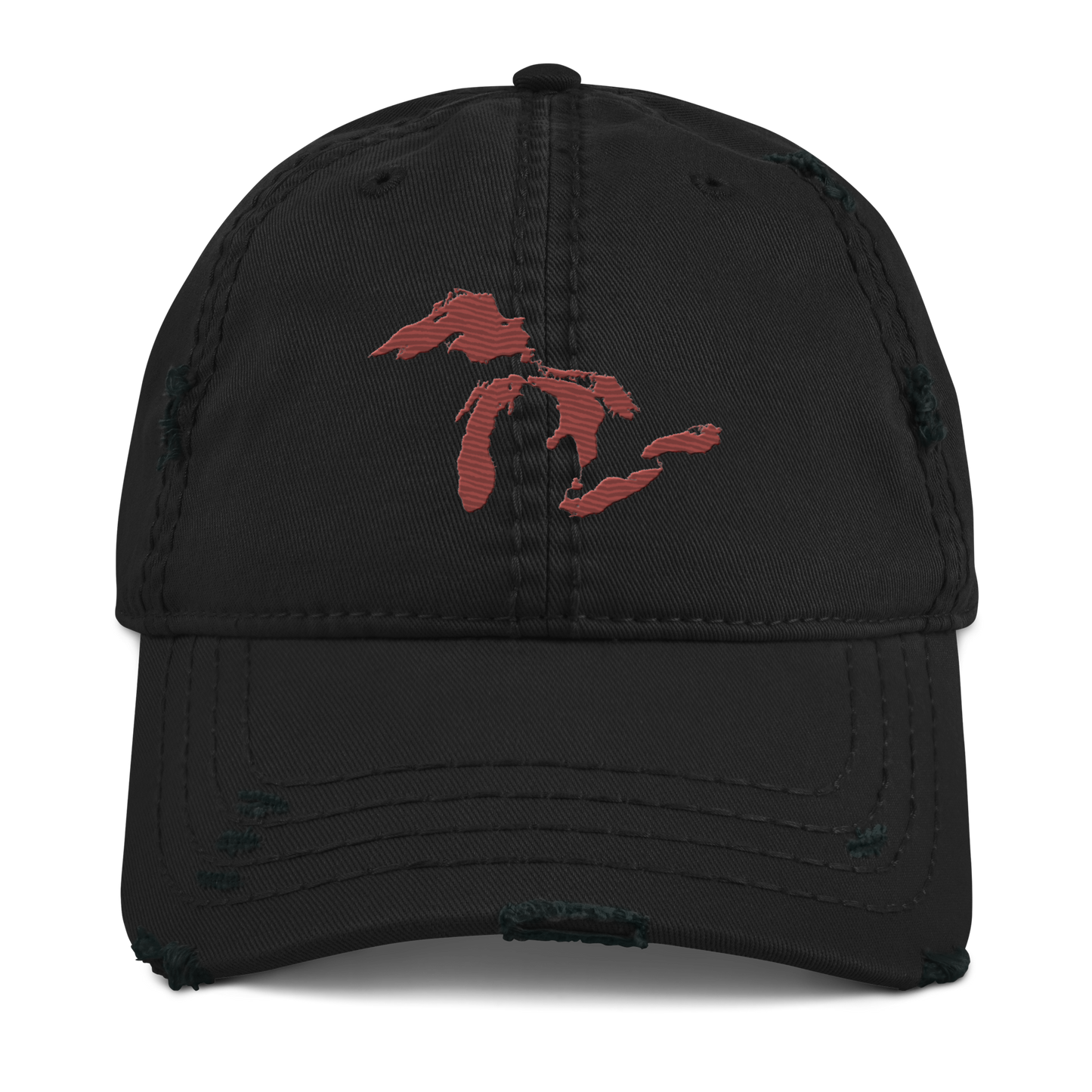 Great Lakes Distressed Dad Hat | Ore Dock Red