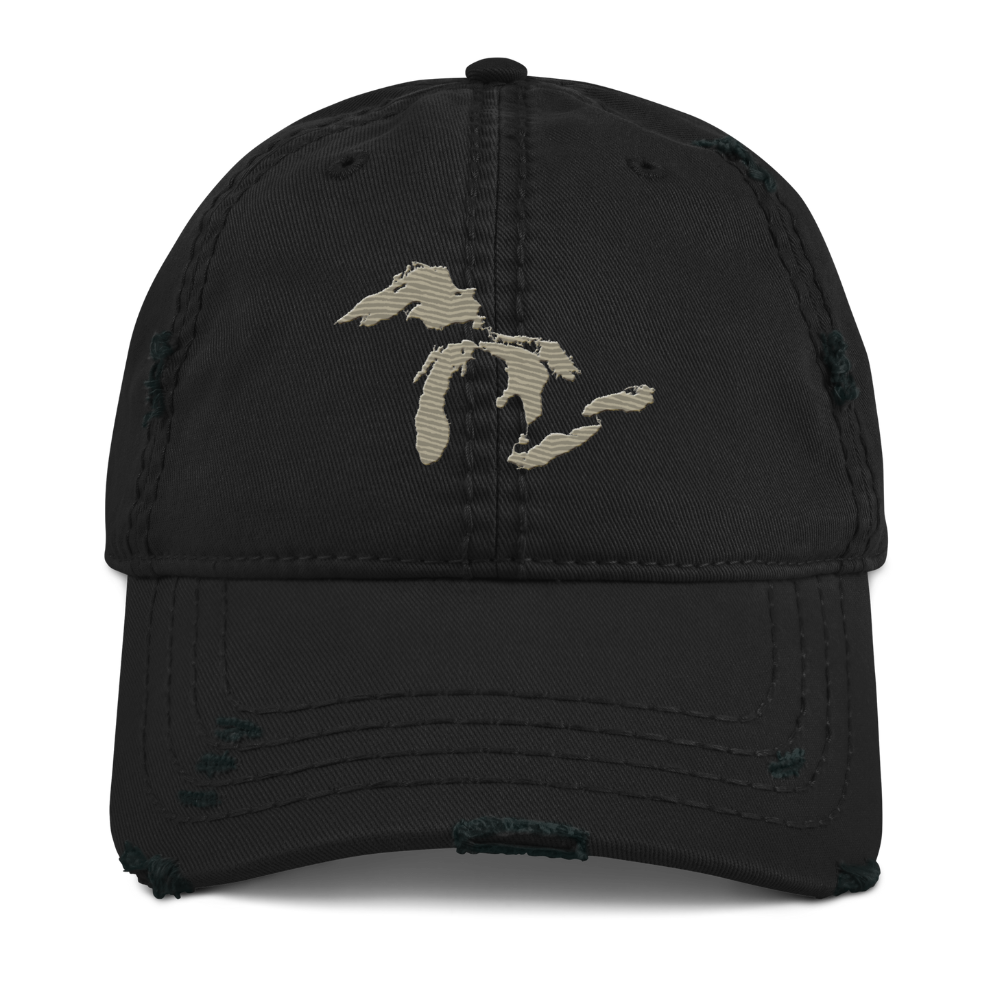 Great Lakes Distressed Dad Hat | Petoskey Beige