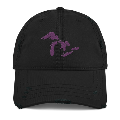 Great Lakes Distressed Dad Hat | Plum