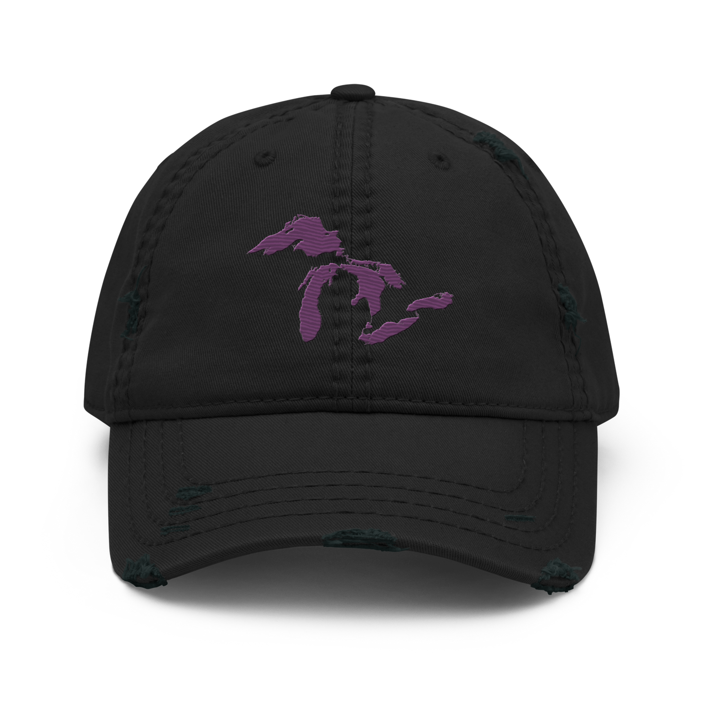 Great Lakes Distressed Dad Hat | Plum