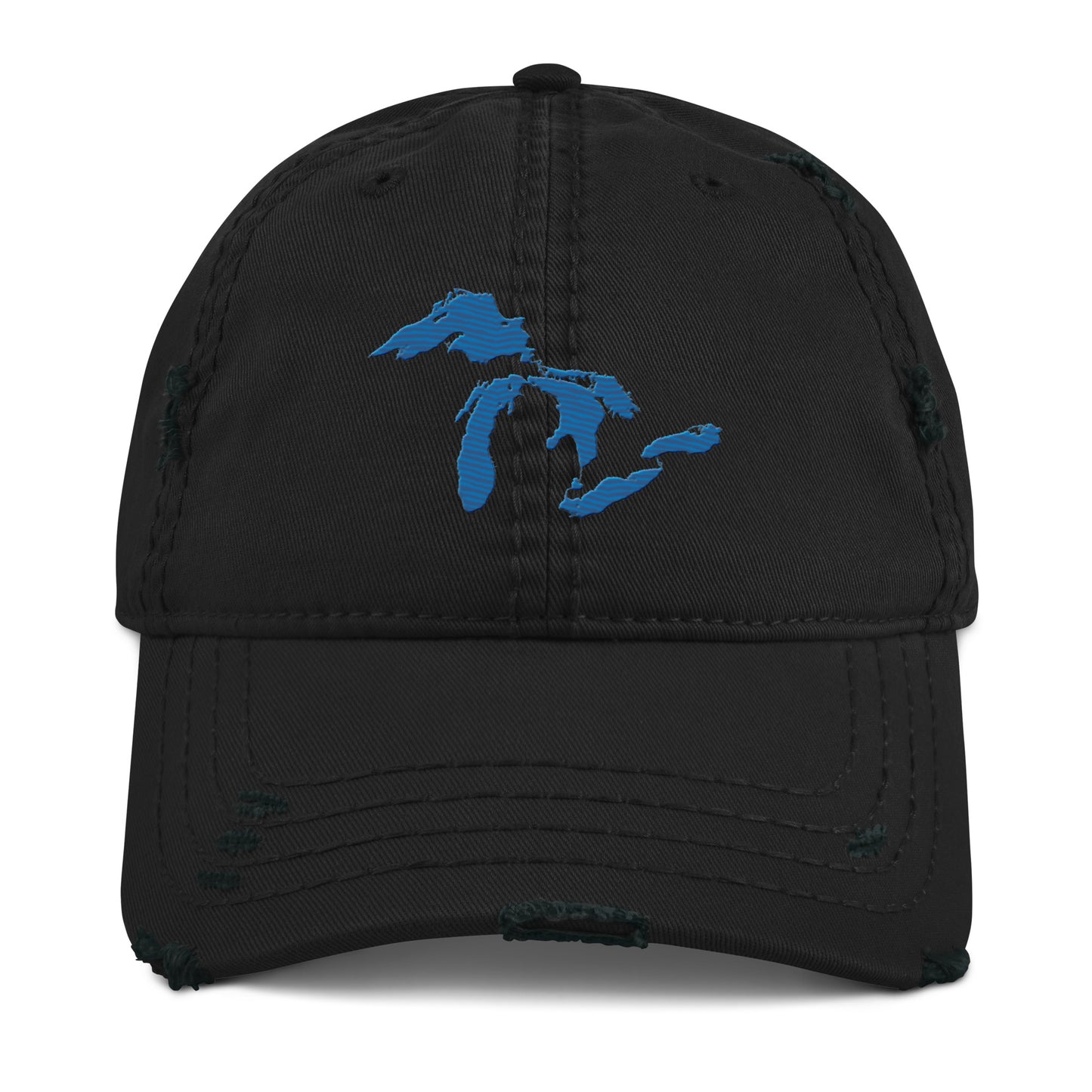 Great Lakes Distressed Dad Hat | Azure