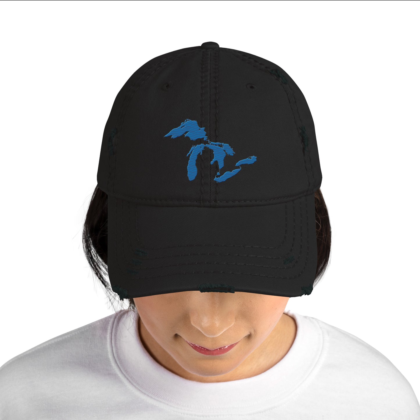 Great Lakes Distressed Dad Hat | Azure