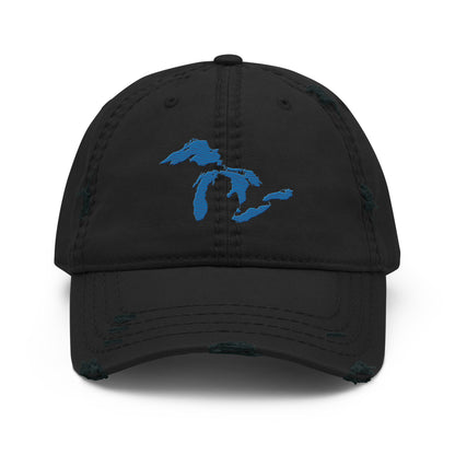 Great Lakes Distressed Dad Hat | Azure