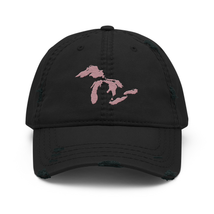 Great Lakes Distressed Dad Hat | Cherry Blossom Pink