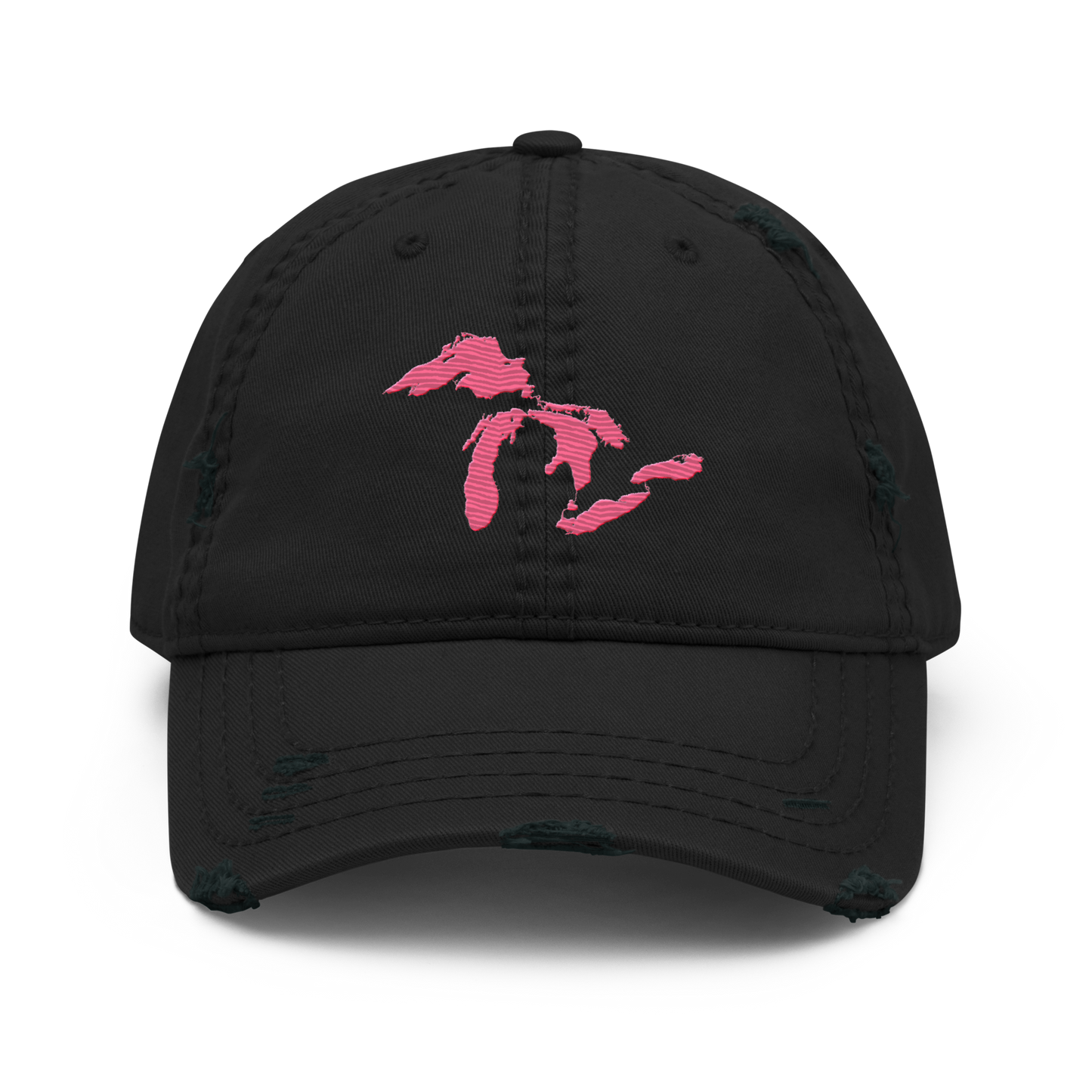 Great Lakes Distressed Dad Hat | Rhodochrosite Pink