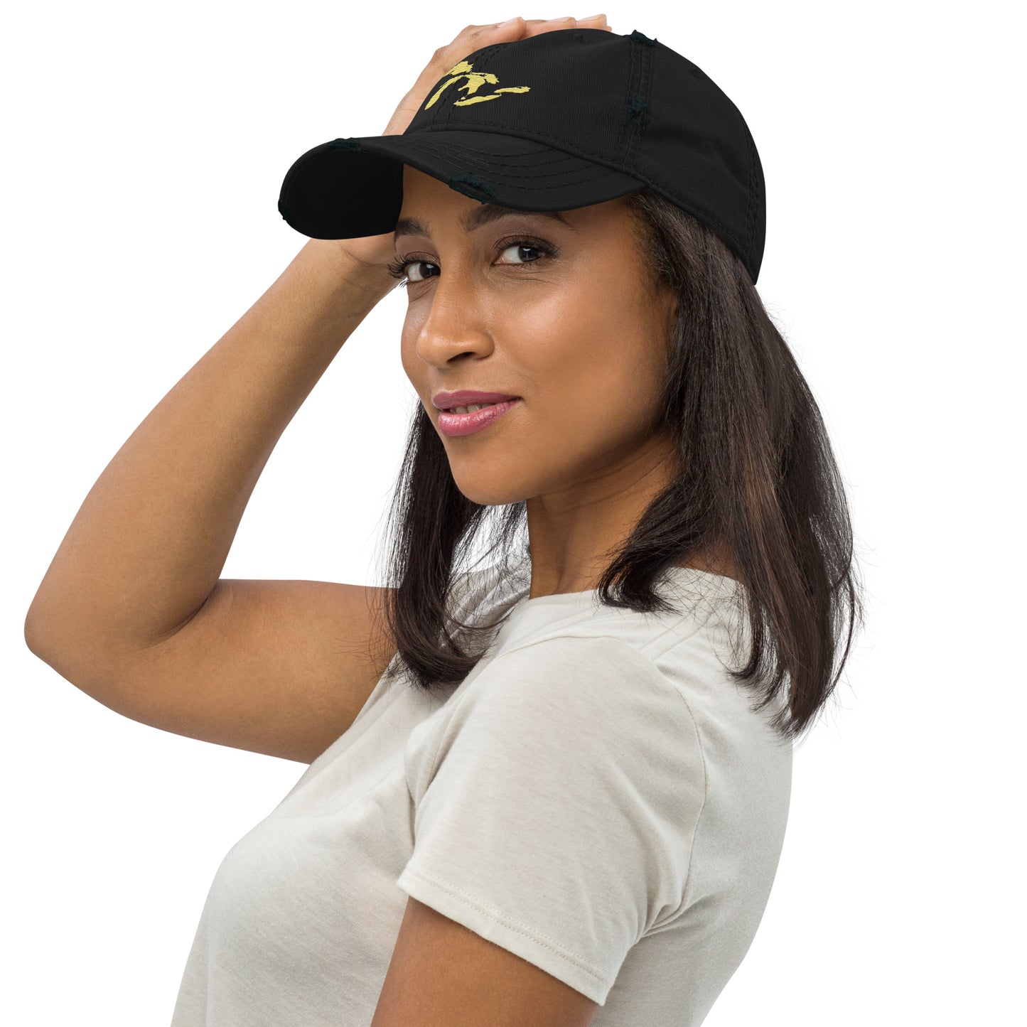 Great Lakes Distressed Dad Hat | Cherry Yellow