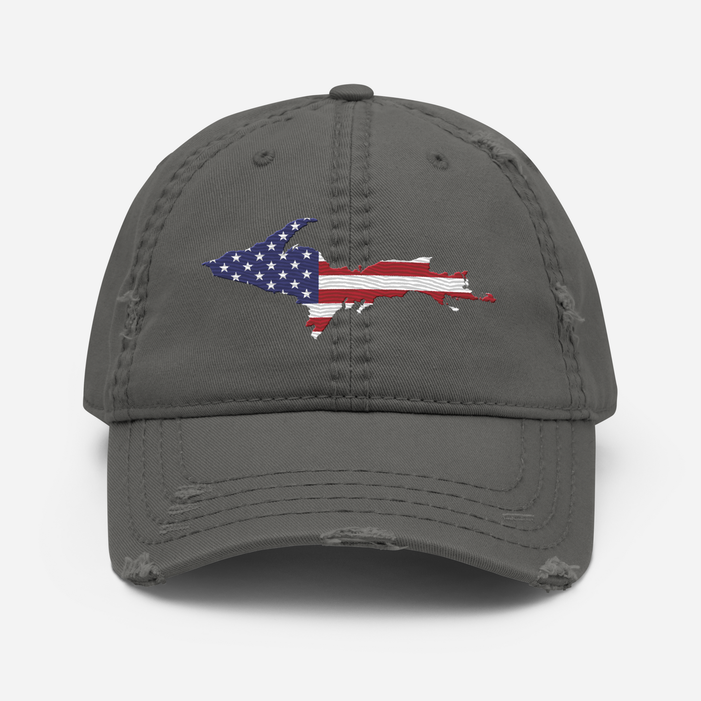 Michigan Upper Peninsula Distressed Dad Hat (Patriot Edition)