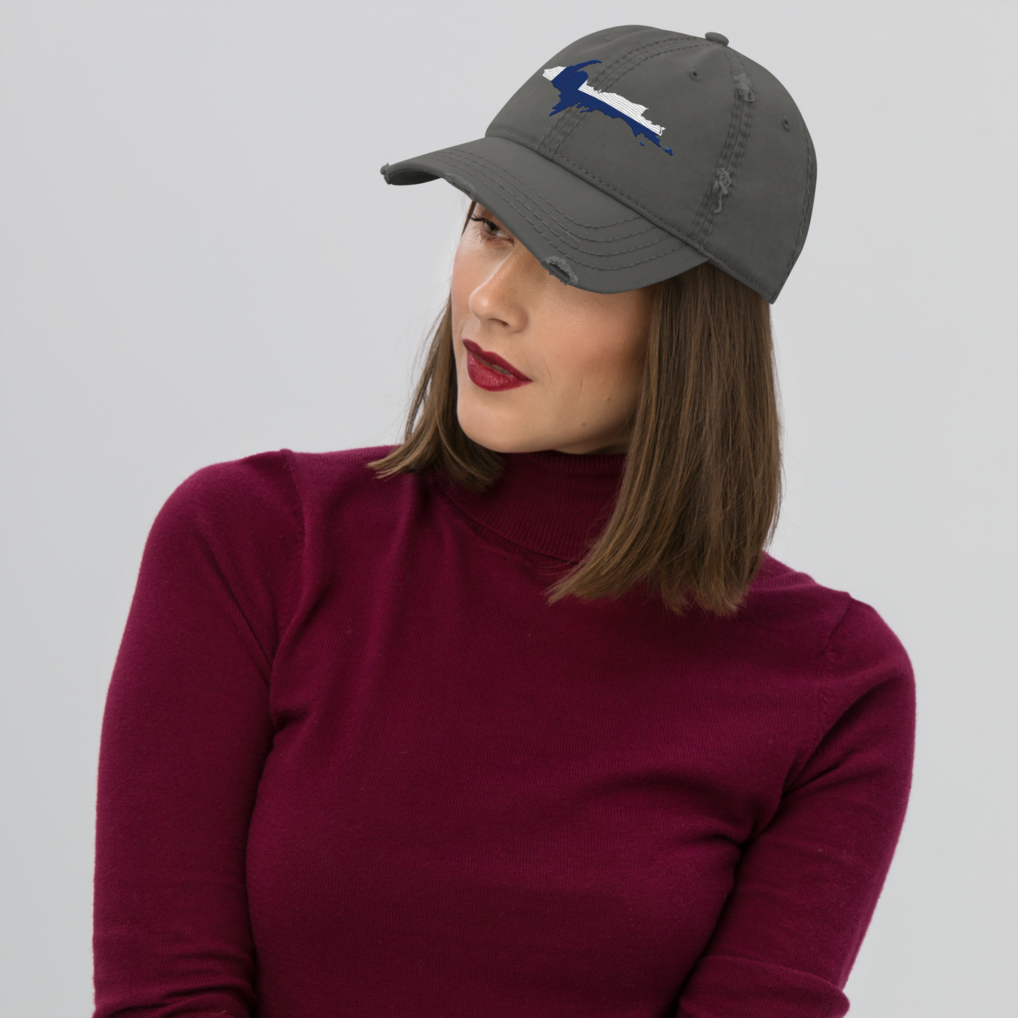 Michigan Upper Peninsula Distressed Dad Hat (FInnish Edition)