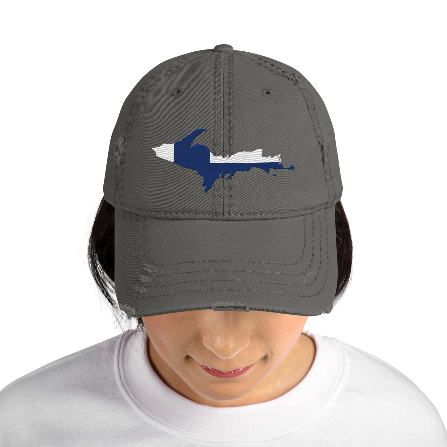 Michigan Upper Peninsula Distressed Dad Hat (FInnish Edition)